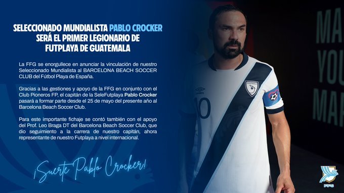 El capitán de Fútbol Playa Guatemala se une al Barcelona Beach Soccer Club