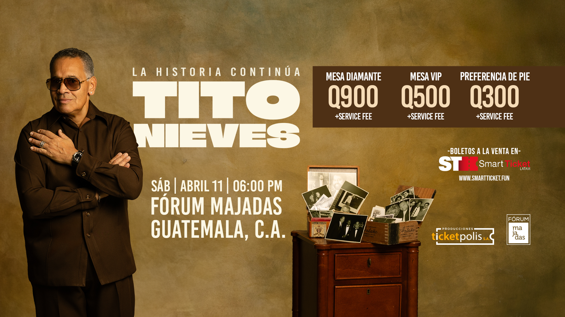 Tito Nieves celebrará 50 años de trayectoria en Guatemala