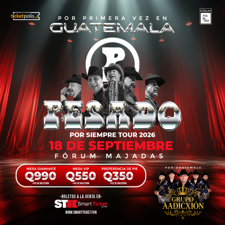 Grupo Pesado llegará por primera vez a Guatemala con su Por Siempre Tour 2026