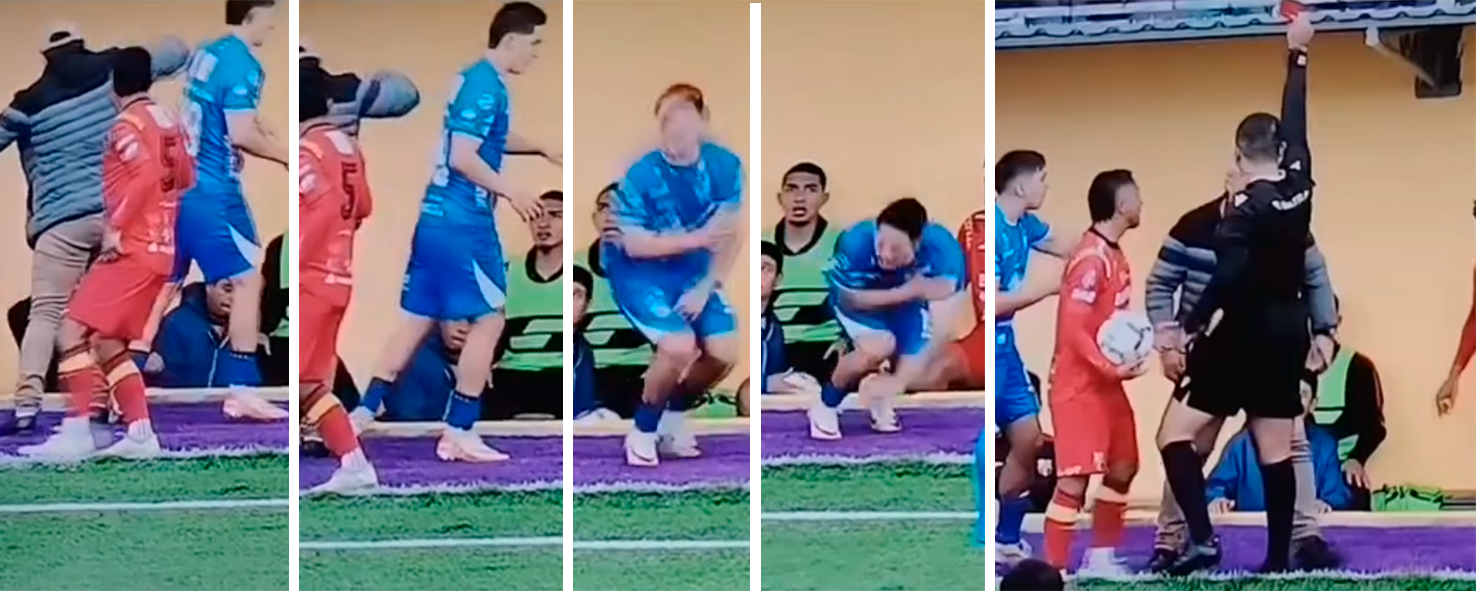 Polémica expulsión: El árbitro dio roja a Edwin “Chino” Vázquez, director técnico de San Pedro
